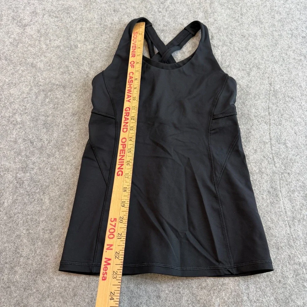 Lululemon Athletica Black Luon Compression Strappy Tank Top Women's Size 2